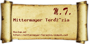 Mittermayer Terézia névjegykártya